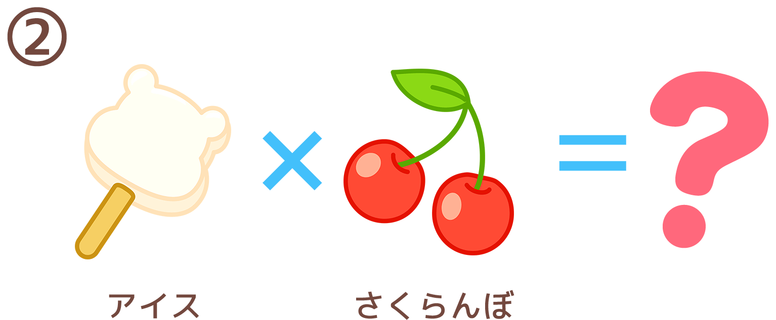 アイス × さくらんぼ = ?