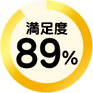 満足度89%