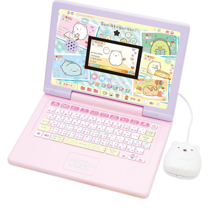 セガ カメラもIN! マウスできせかえ! すみっコぐらしパソコン MYLIVE ヘッドセットではいしん?!カメラもIN!マウスできせかえ!すみ