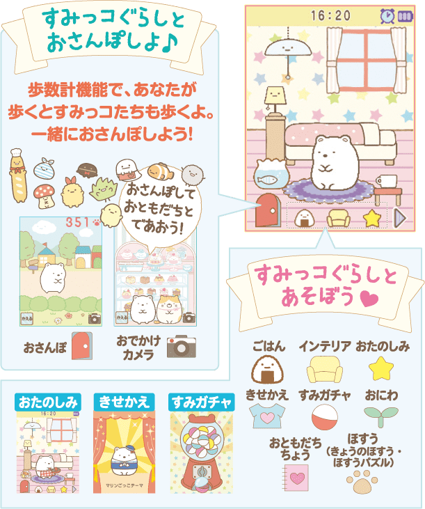 カードできせかえ! すみっコぐらしPhone カードできせかえ！すみっコぐらしPhone with U | セガフェイブ