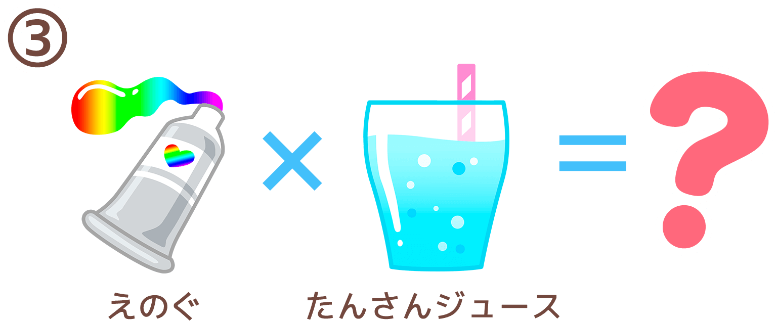 えのぐ × たんさんジュース = ？